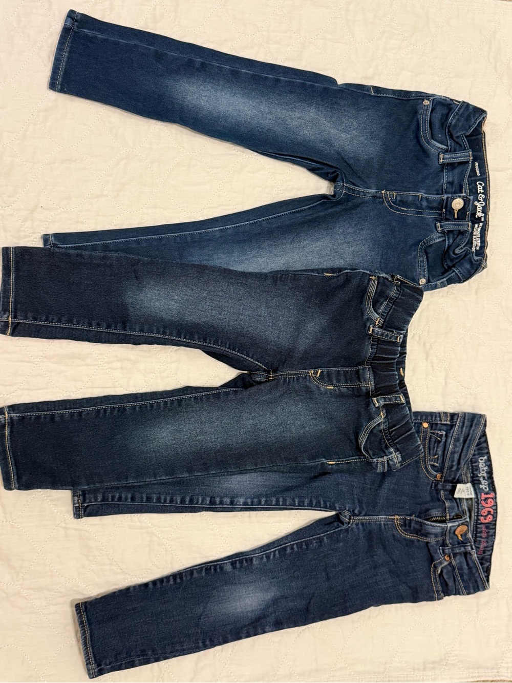 Three Dark Wash Kids Jeans - Blue